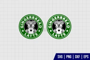 Gingerbread Latte Minnie Mouse SVG