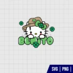 Hello Kitty Benito Bad Bunny Patricks Day SVG