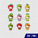 Hello Kitty Fruits SVG Bundle
