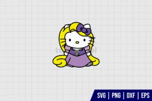 Hello Kitty Rapunzel SVG