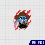 Stitch Freddy Krueger SVG