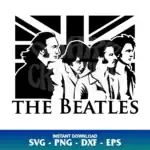 THE BEATLES Flag SILHOUETTE SVG CRICUT