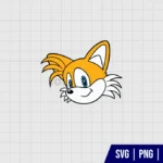 Tails Face SVG, Sonic The Hedgehog SVG