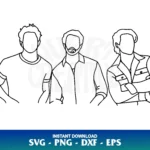 Jonas Brothers Outline SVG Cricut