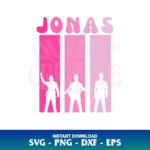 retro jonas brothers silhouette svg