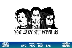 you can't sit with us wednesday addams svg