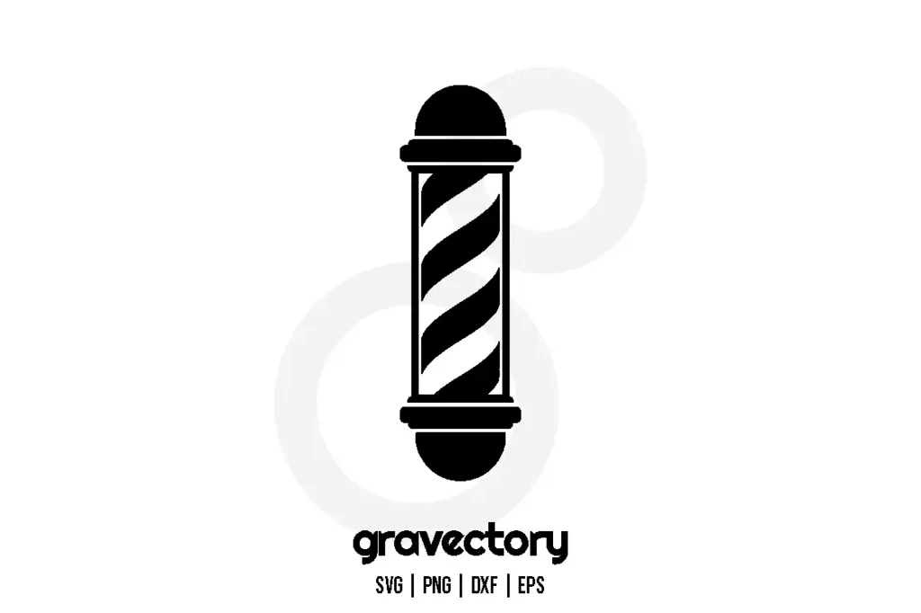 BArber Pole silhouette SVG free