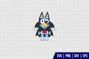 Bluey Vampire Halloween Svg