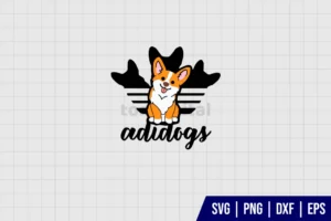 Corgi Adidogs SVG