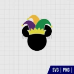 Mickey Head Mardi Gras SVG