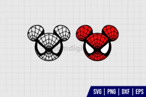 Mickey Mouse Spiderman SVG