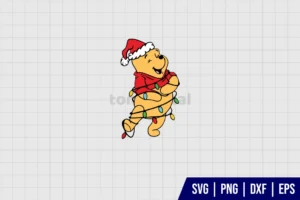 Winnie The Pooh Christmas Lights SVG