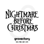 nightmare before christmas font svg free