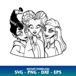 Sanderson Sisters Outline SVG Cricut
