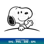 snoopy peeking svg cricut
