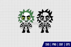 Chibi Beetlejuice Horror Movies SVG