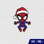 Cute Baby Spiderman Christmas SVG