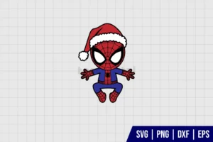 Cute Baby Spiderman Christmas SVG