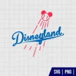 Disneyland LA Dodgers Mickey Mouse SVG