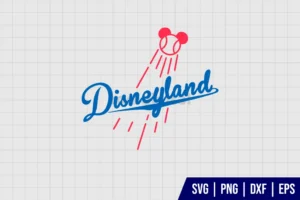 Disneyland LA Dodgers Mickey Mouse SVG