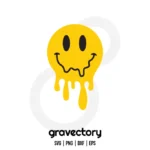 Drippy Smiley SVG Free