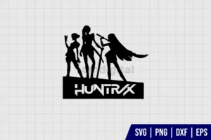 Kpop Demon Hunters Huntrix Silhouette SVG