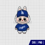 Labubu Dodgers SVG Layered
