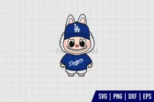 Labubu Dodgers SVG Layered