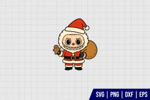 Labubu Santa Christmas SVG