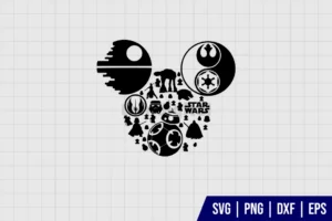 Star Wars Mickey Mouse Head SVG