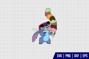 Stitch Ice Cream SVG