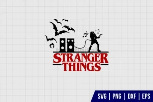 Stranger Things Eddie Munson Guitar SVG