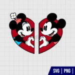 Vintage Valentine Mickey And Minnie SVG