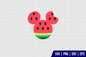 Watermelon Mouse Head SVG