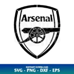 arsenal stencil logo svg cut file