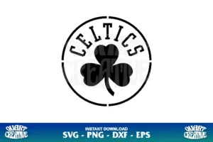 boston celtics logo stencil svg cricut