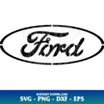 ford stencil logo svg cut file