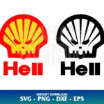 Hell Shell Funny Logo SVG Cricut
