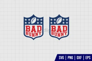 Bad Bunny NFL Logo SVG