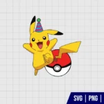 Birthday Pikachu SVG
