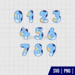 Bluey Numbers SVG
