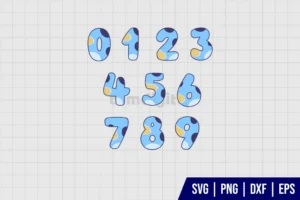 Bluey Numbers SVG