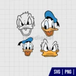 Donald Duck Face SVG Bundle