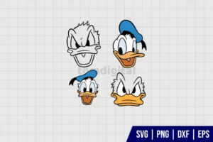 Donald Duck Face SVG Bundle