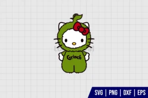Hello Kitty Grinch SVG