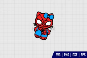 Hello Kitty Spiderman SVG