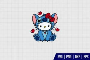 Hello Kitty Stitch SVG