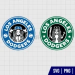 Los Angeles Dodgers Starbucks SVG