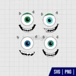 Mike Wazowski Face SVG Bundle