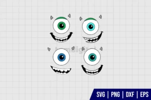 Mike Wazowski Face SVG Bundle